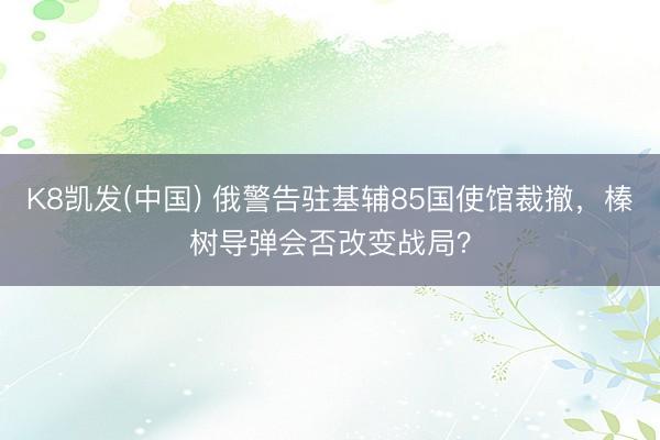 K8凯发(中国) 俄警告驻基辅85国使馆裁撤，榛树导弹会否改变战局？