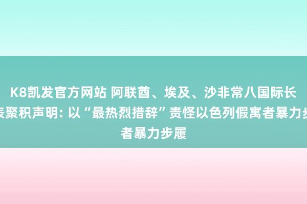 K8凯发官方网站 阿联酋、埃及、沙非常八国际长发表聚积声明: 以“最热烈措辞”责怪以色列假寓者暴力步履